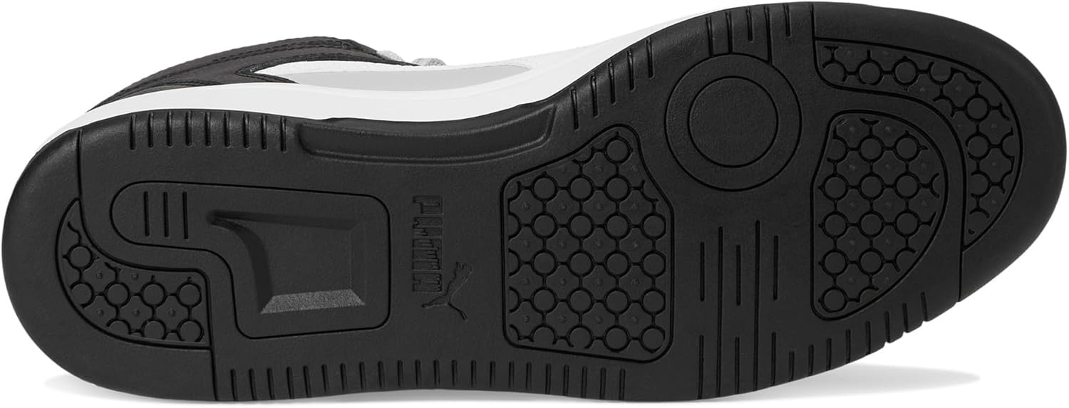 image:imagePuma Mens Rebound Layup Mid ShoesFlat Light GrayPuma WhitePuma Black