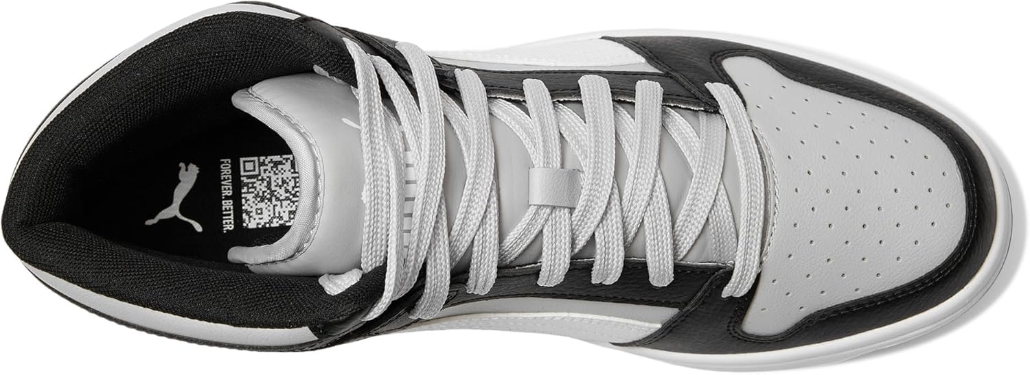image:imagePuma Mens Rebound Layup Mid ShoesFlat Light GrayPuma WhitePuma Black