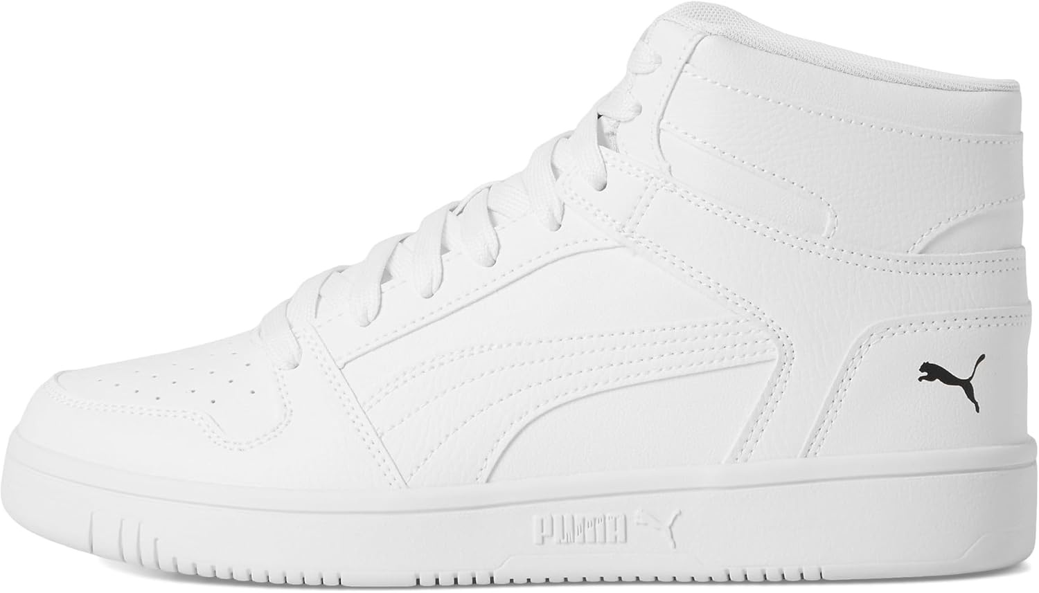 image:imagePuma Mens Rebound Layup Mid ShoesPuma WhitePuma WhitePuma Black