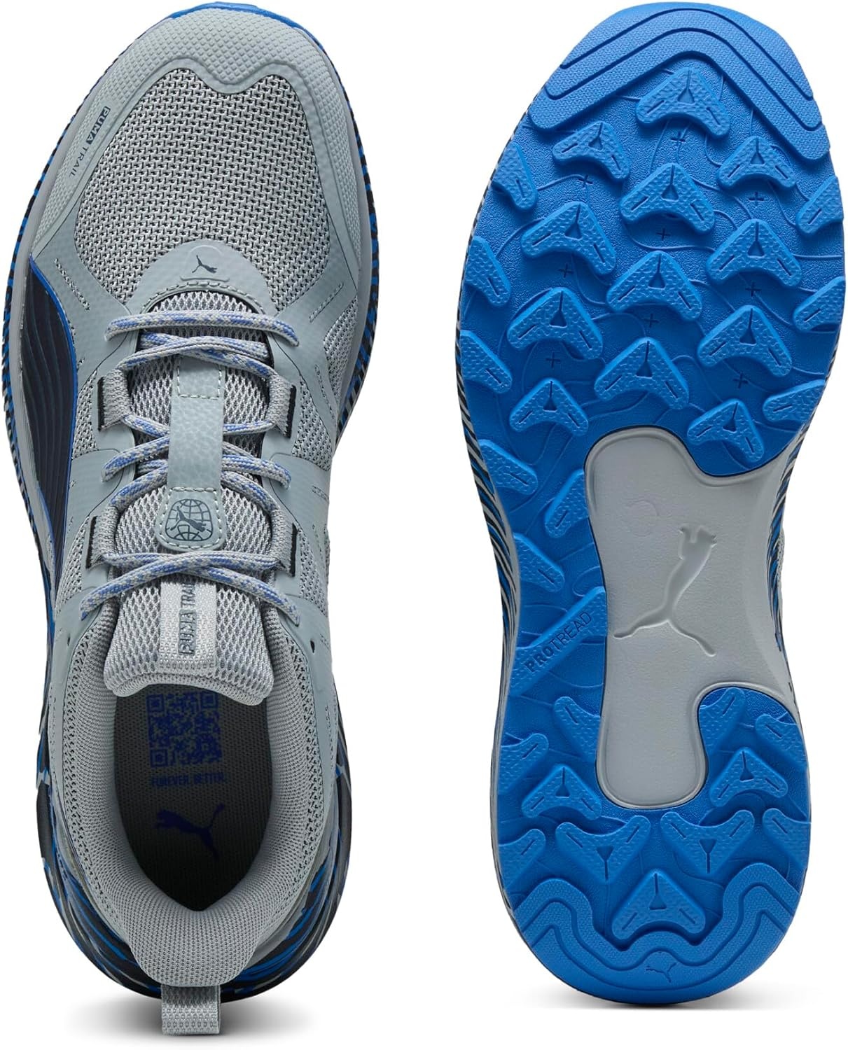 image:imagePuma Mens Reflect Lite TrailSneakerCool Mid Grayvivid Blue