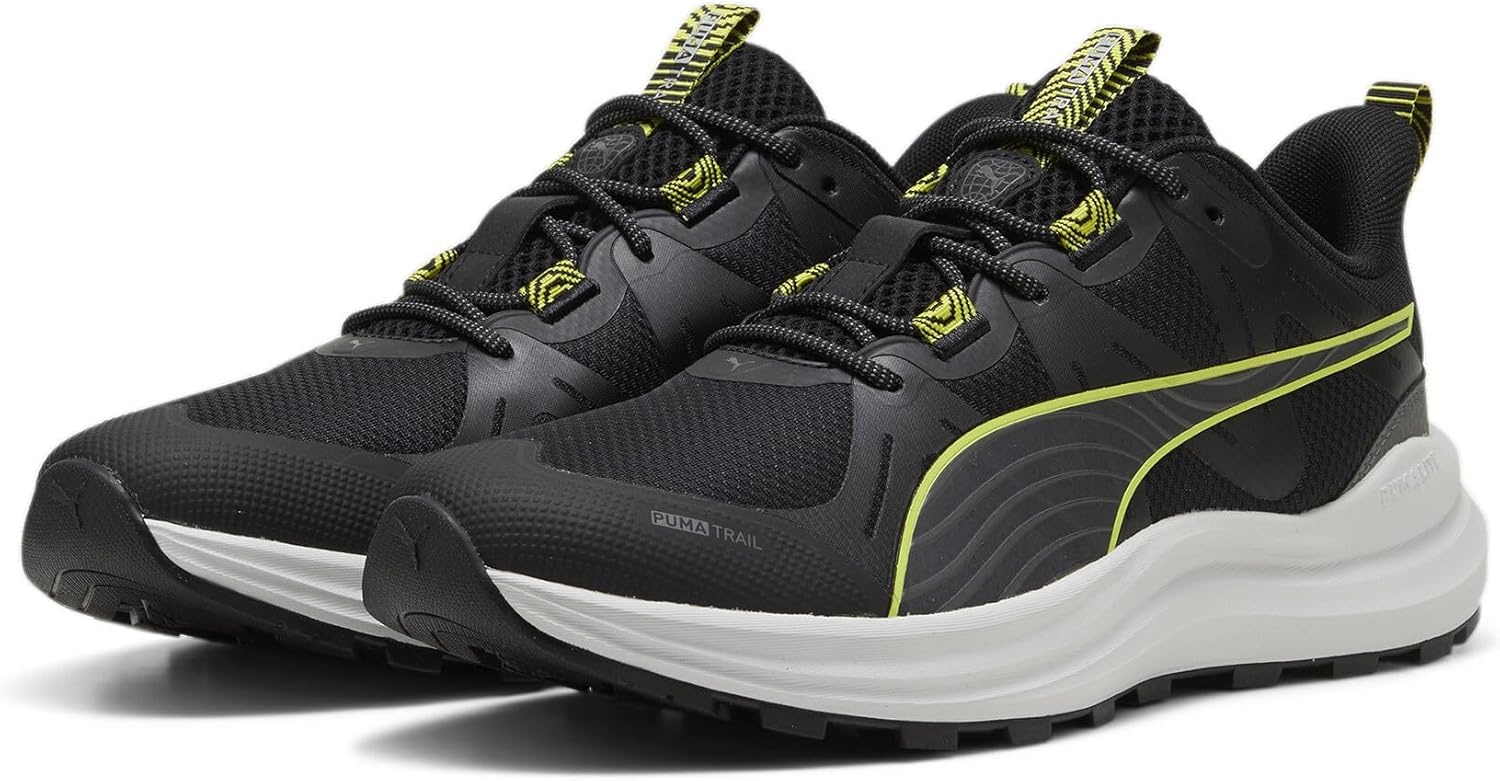 image:imagePuma Mens Reflect Lite TrailSneakerPuma Blackcool Dark Graylime Pow