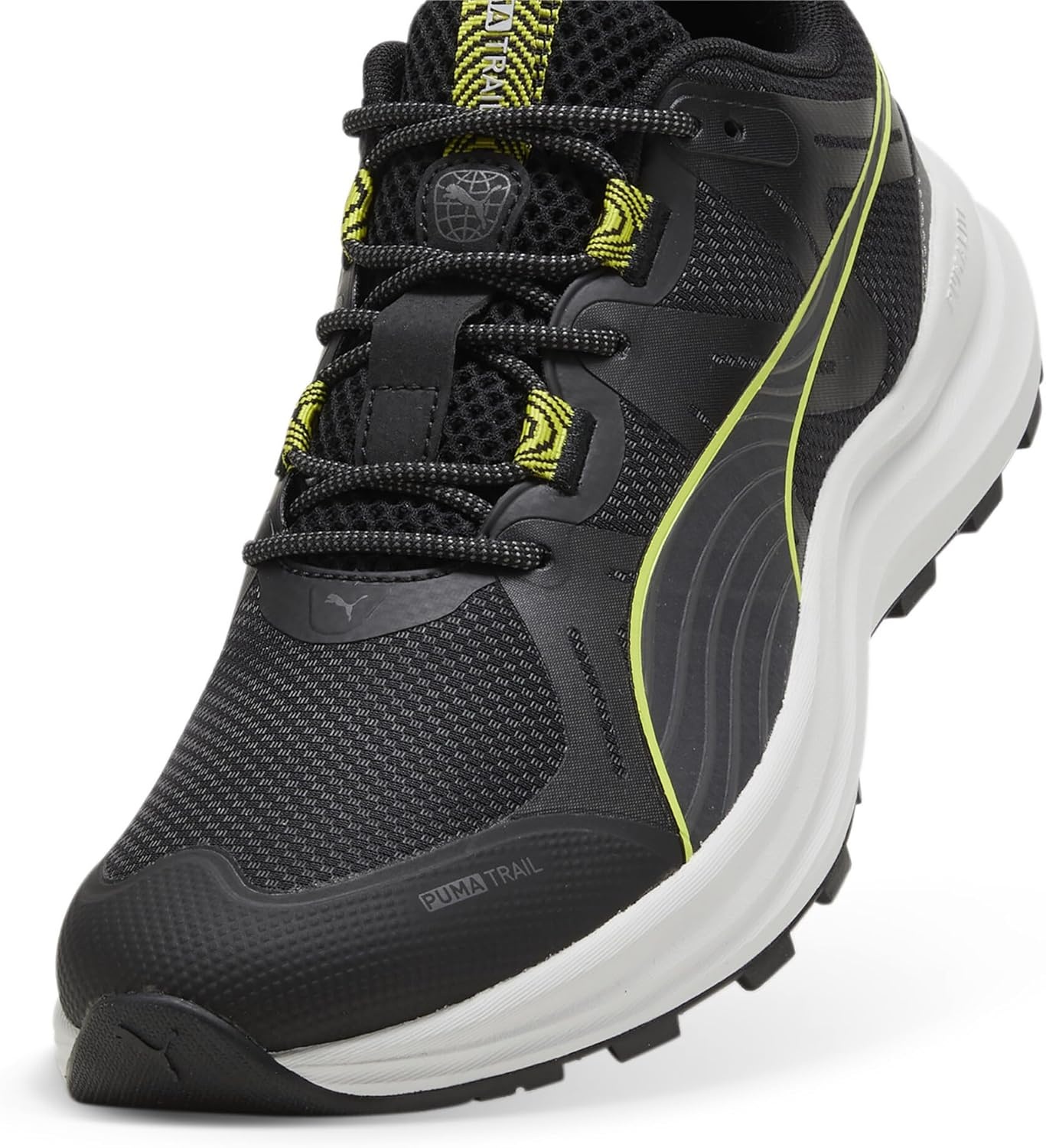 image:imagePuma Mens Reflect Lite TrailSneakerPuma Blackcool Dark Graylime Pow