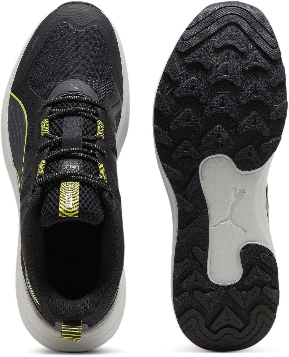 image:imagePuma Mens Reflect Lite TrailSneakerPuma Blackcool Dark Graylime Pow