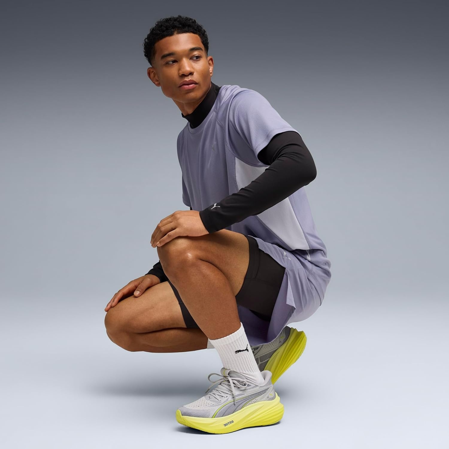 image:imagePuma Mens Run Favorite TShirtGray Sky