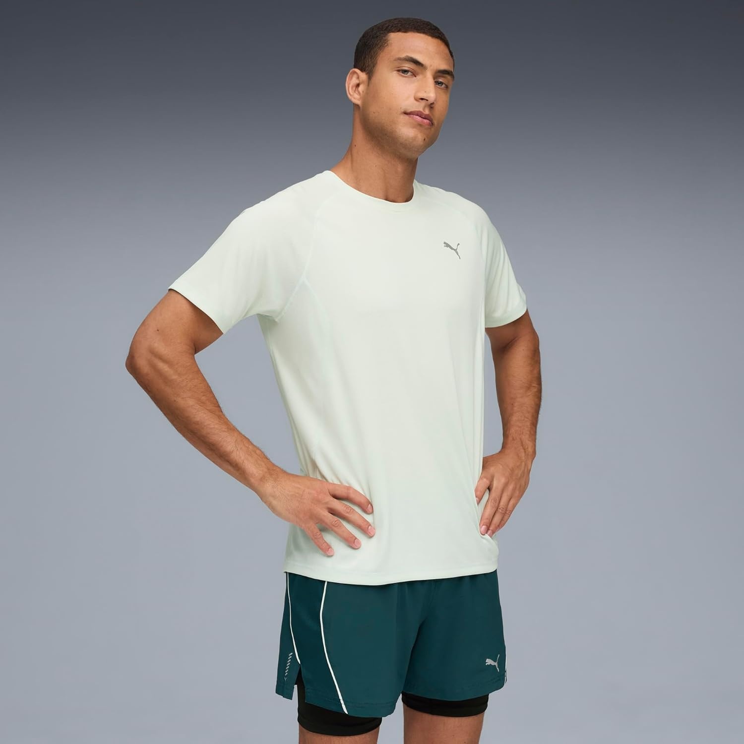 image:imagePuma Mens Run Favorite TShirtSage Frost