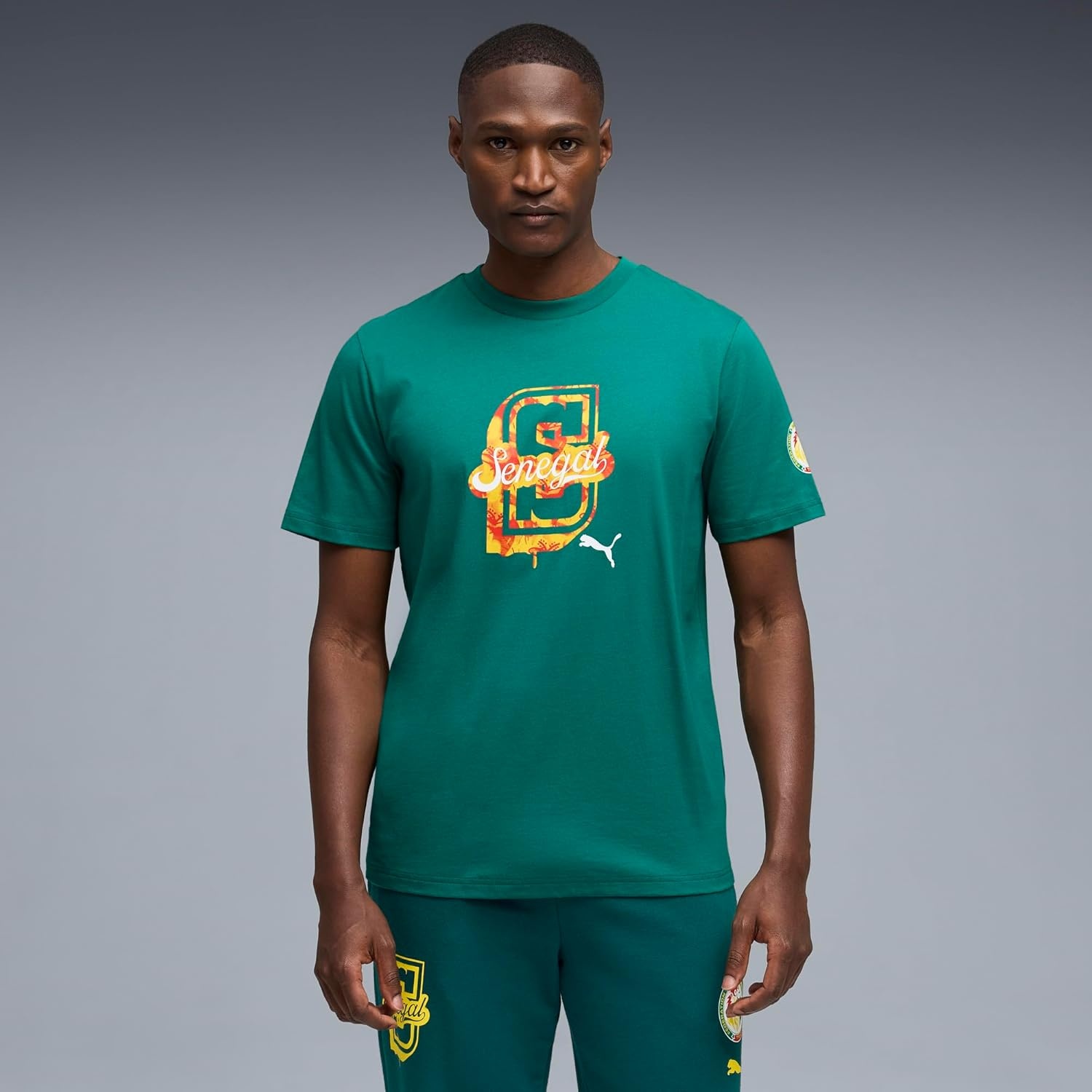 image:imagePuma Mens Senegal FA TShirtWild Greenpel Yellow