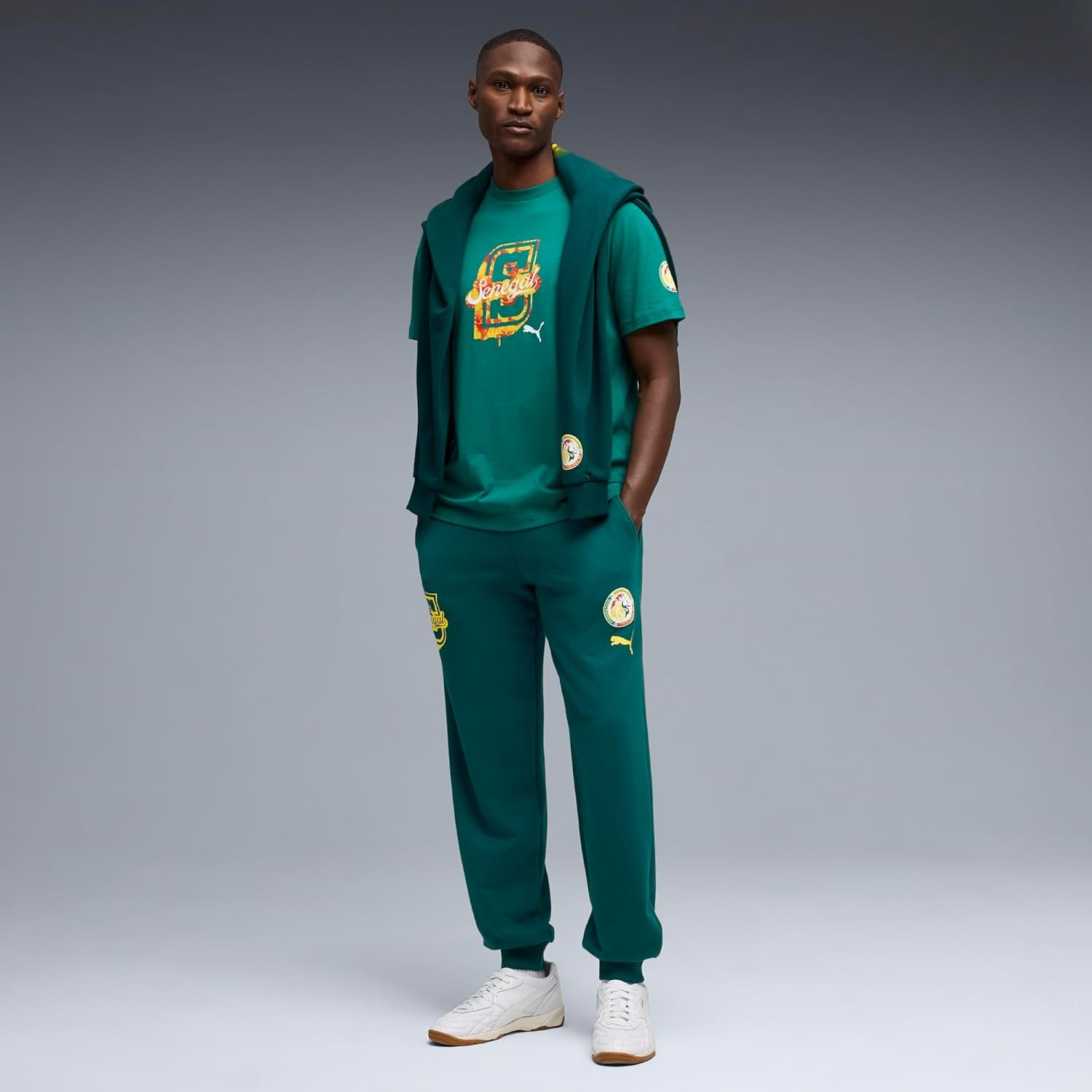 image:imagePuma Mens Senegal FA TShirtWild Greenpel Yellow