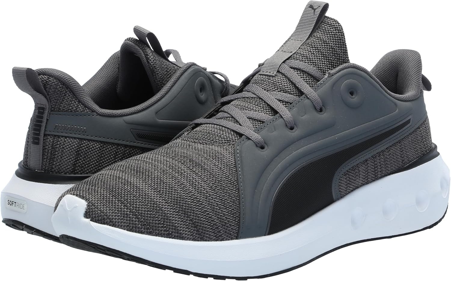 image:imagePuma Mens Softride CarsonKnitcool Dark Graypuma Black