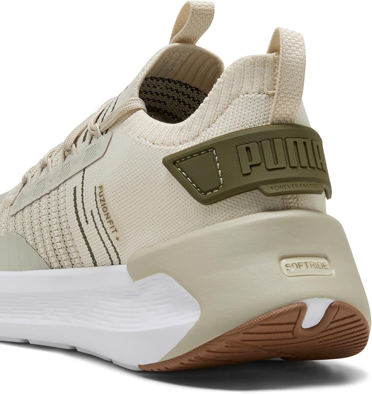 image:imagePuma Mens Softride Symmetry Fuzion Running Shoes25 Spring Summer Color Desert DustAlpine SnowPuma Olive 01