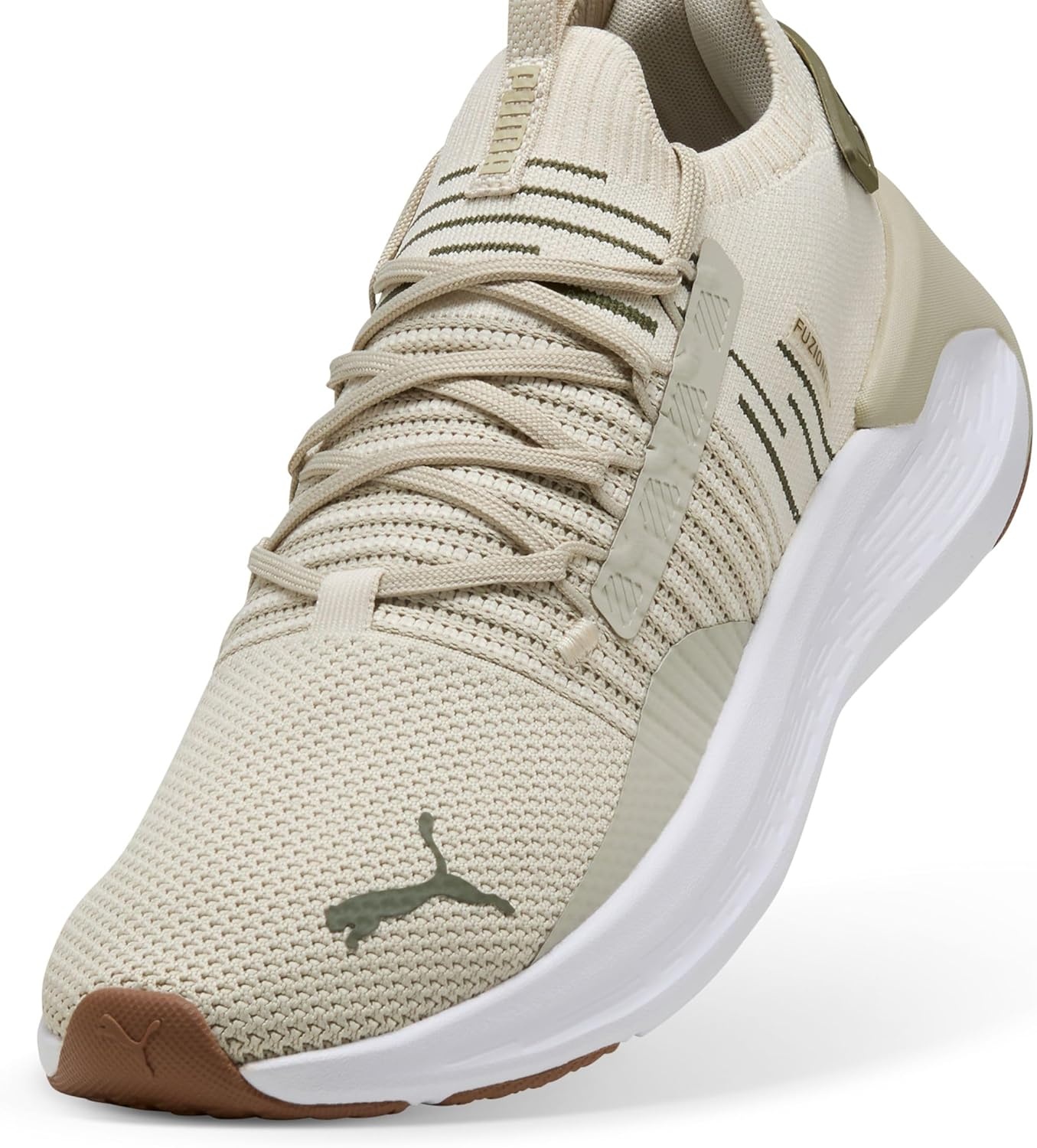 image:imagePuma Mens Softride Symmetry Fuzion Running Shoes25 Spring Summer Color Desert DustAlpine SnowPuma Olive 01