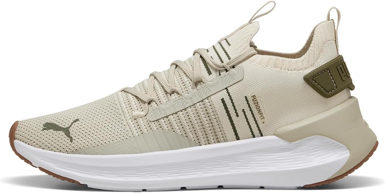 image:imagePuma Mens Softride Symmetry Fuzion Running Shoes25 Spring Summer Color Desert DustAlpine SnowPuma Olive 01