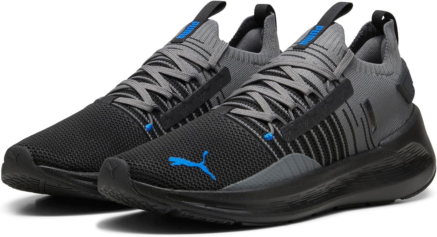image:imagePuma Mens Softride Symmetry Fuzion Running ShoesBlackcool Dark Grayteam Royal