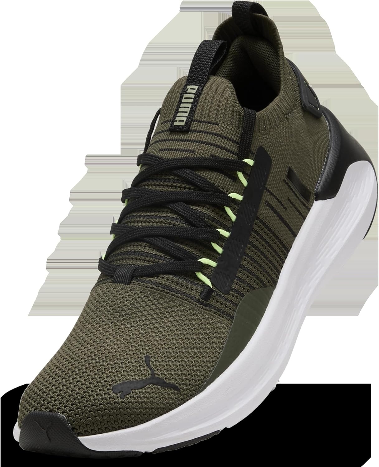 image:imagePuma Mens Softride Symmetry Fuzion Running ShoesDark Olive Puma Black Fizzy Light