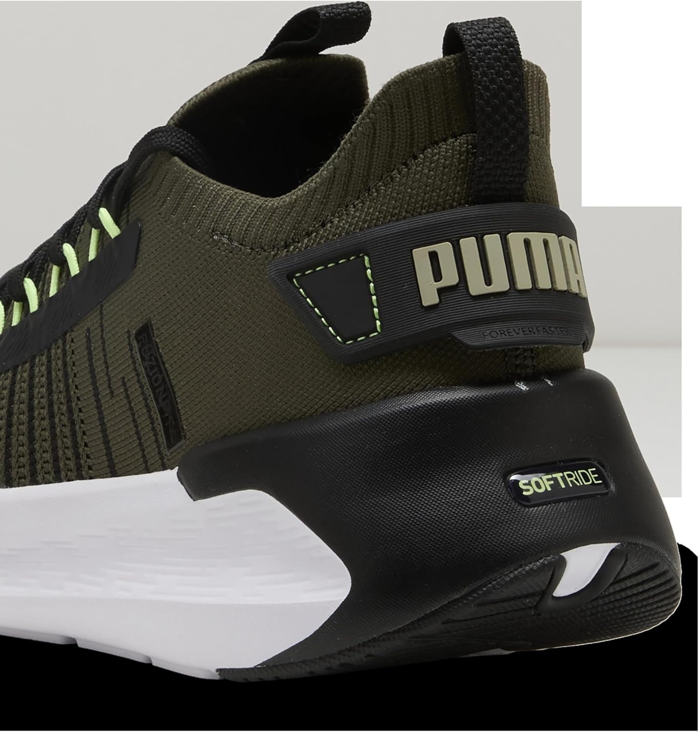 image:imagePuma Mens Softride Symmetry Fuzion Running ShoesDark Olive Puma Black Fizzy Light