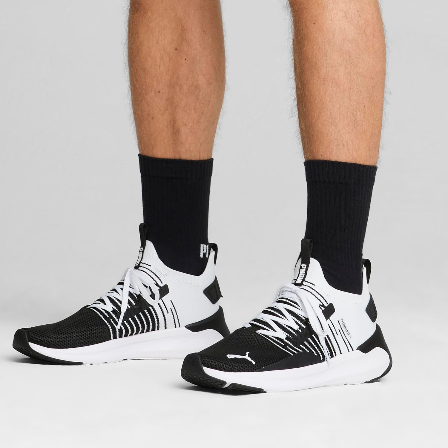 image:imagePuma Mens Softride Symmetry Fuzion Running ShoesPuma Black Cool Dark Gray Puma White