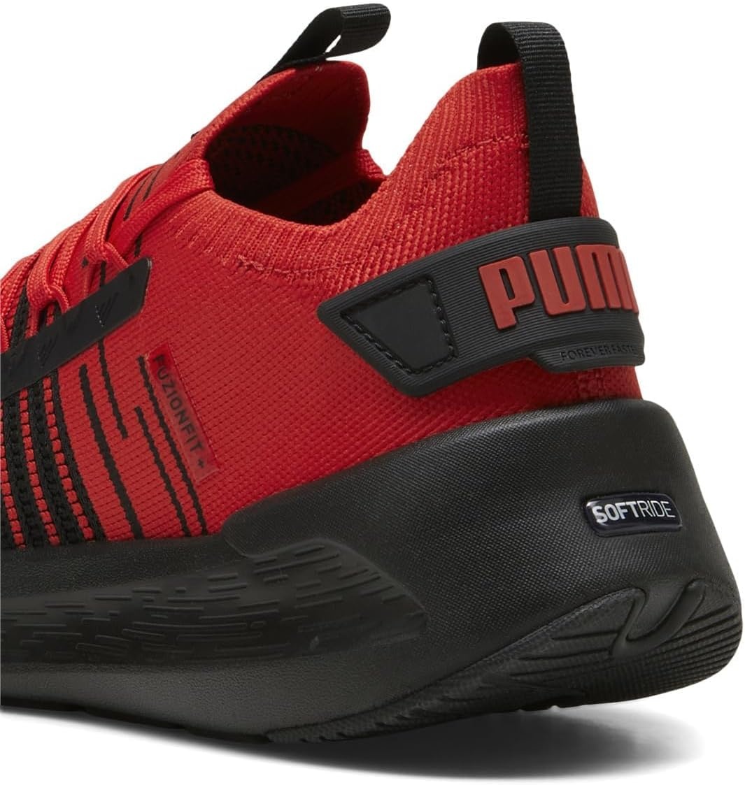 image:imagePuma Mens Softride Symmetry Fuzion Running ShoesPuma Blackfor All Time RedPuma White