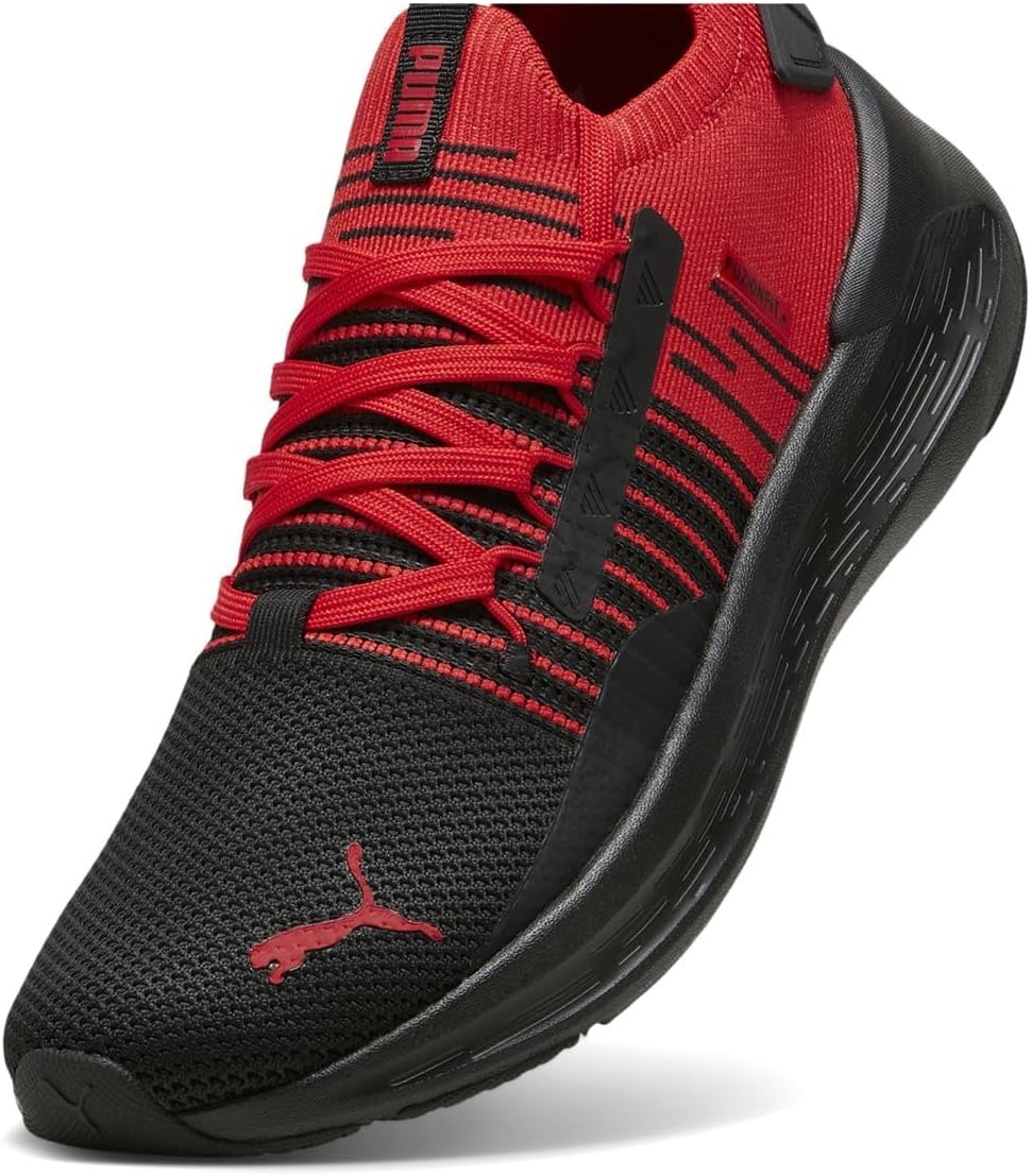image:imagePuma Mens Softride Symmetry Fuzion Running ShoesPuma Blackfor All Time RedPuma White