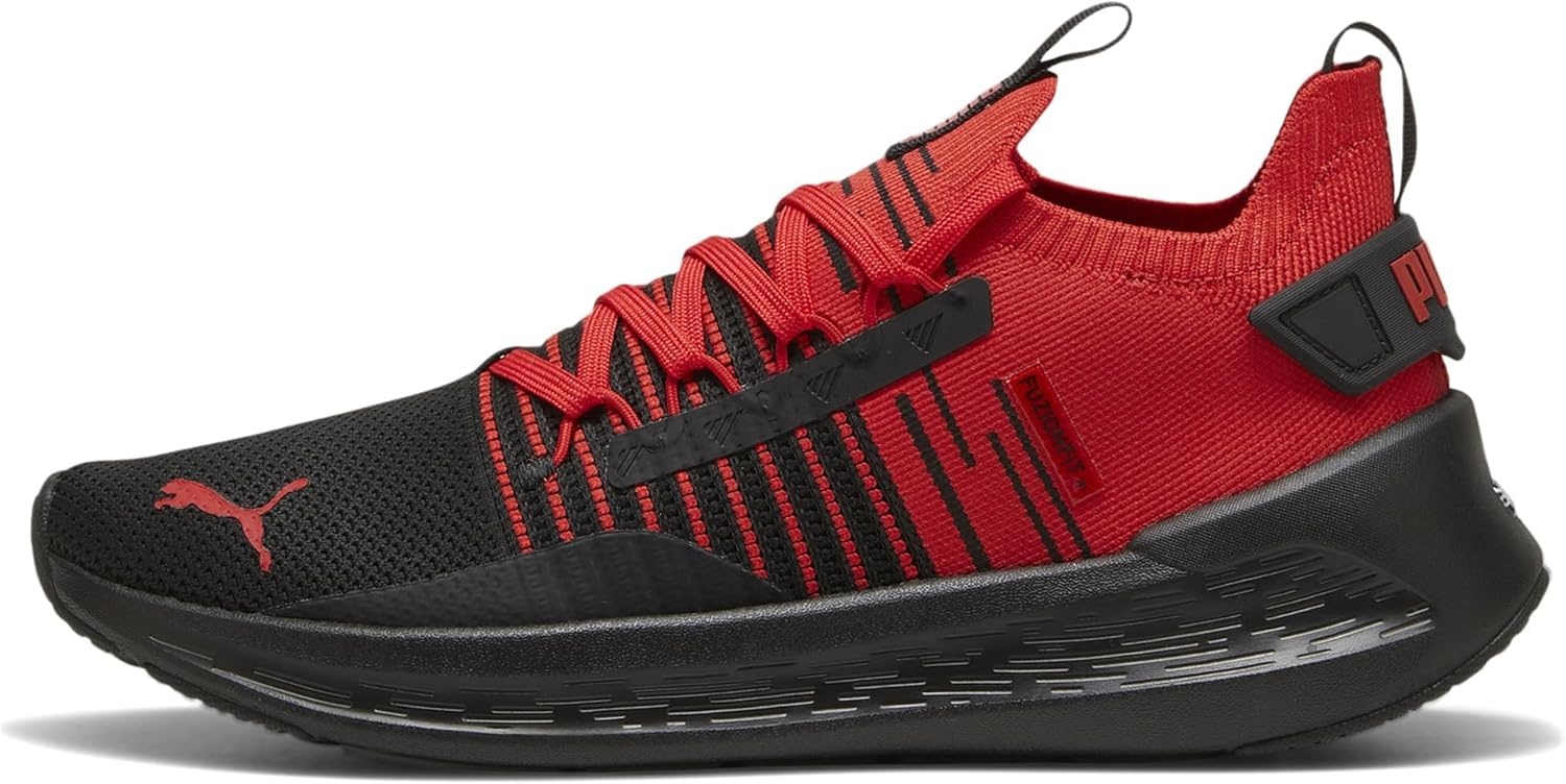 image:imagePuma Mens Softride Symmetry Fuzion Running ShoesPuma Blackfor All Time RedPuma White