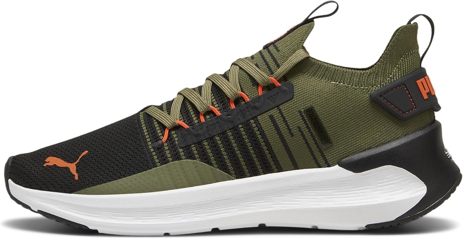 image:imagePuma Mens Softride Symmetry Fuzion Running ShoesPuma OlivePuma BlackFlame Flicker
