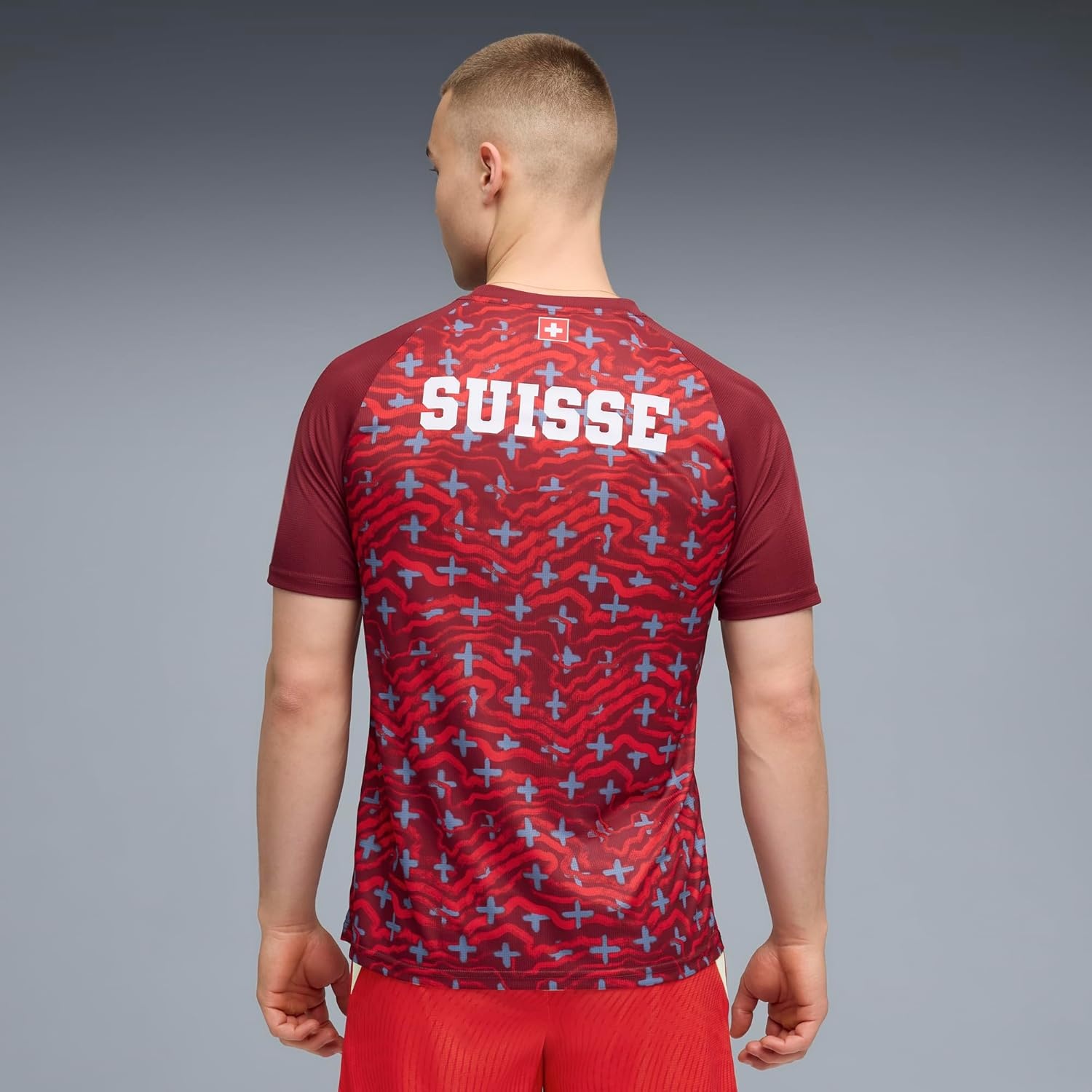 image:imagePuma Mens Swiss National Team Warm Up JerseyTeam Regal Redpuma White