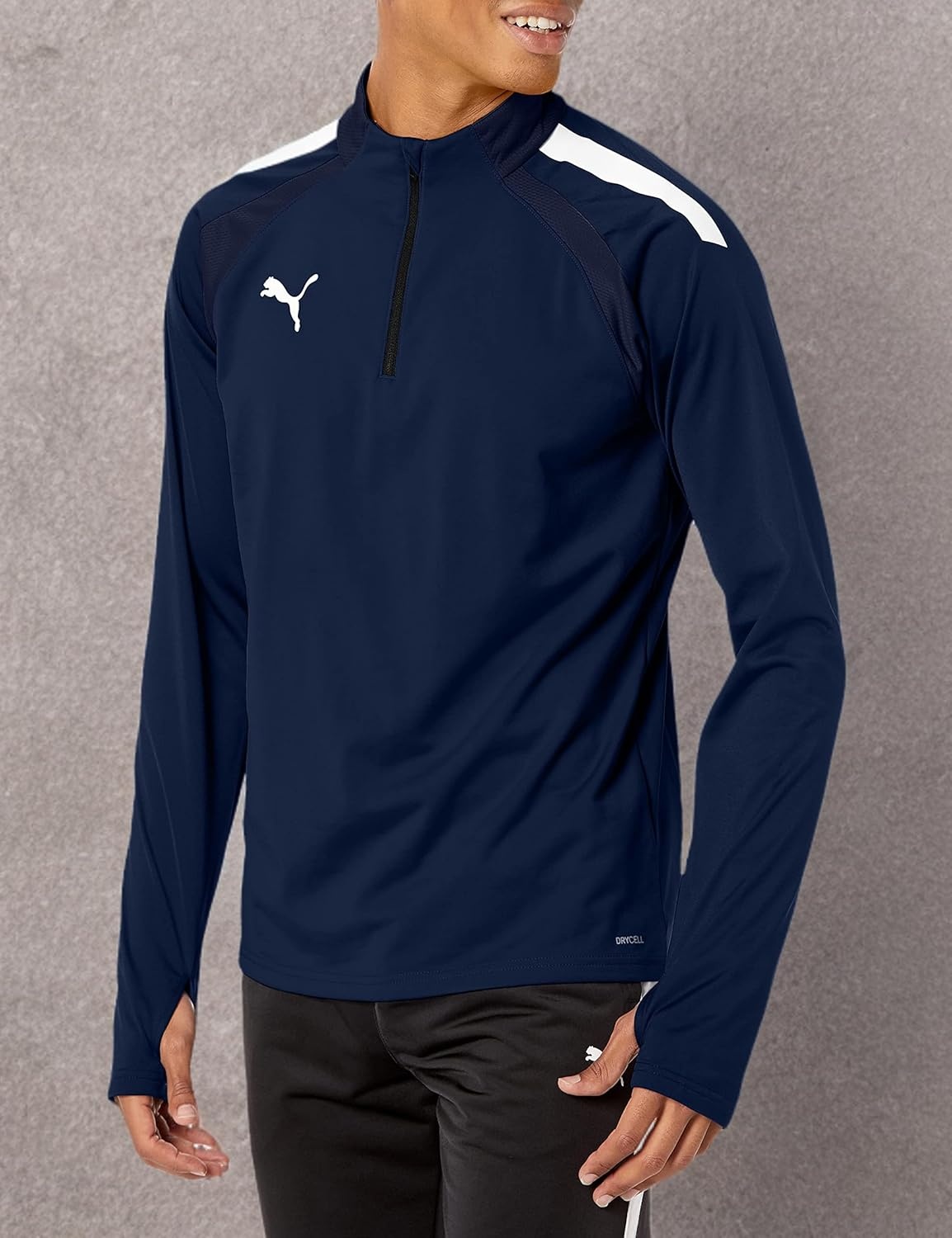 image:imagePuma Mens Teamliga 14 Zip TopPeacoatWhite