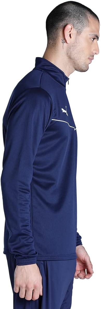 image:imagePuma Mens Teamliga 14 Zip TopPeacoatpuma White