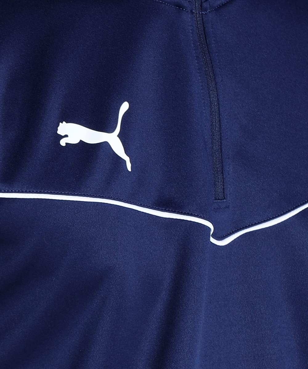 image:imagePuma Mens Teamliga 14 Zip TopPeacoatpuma White