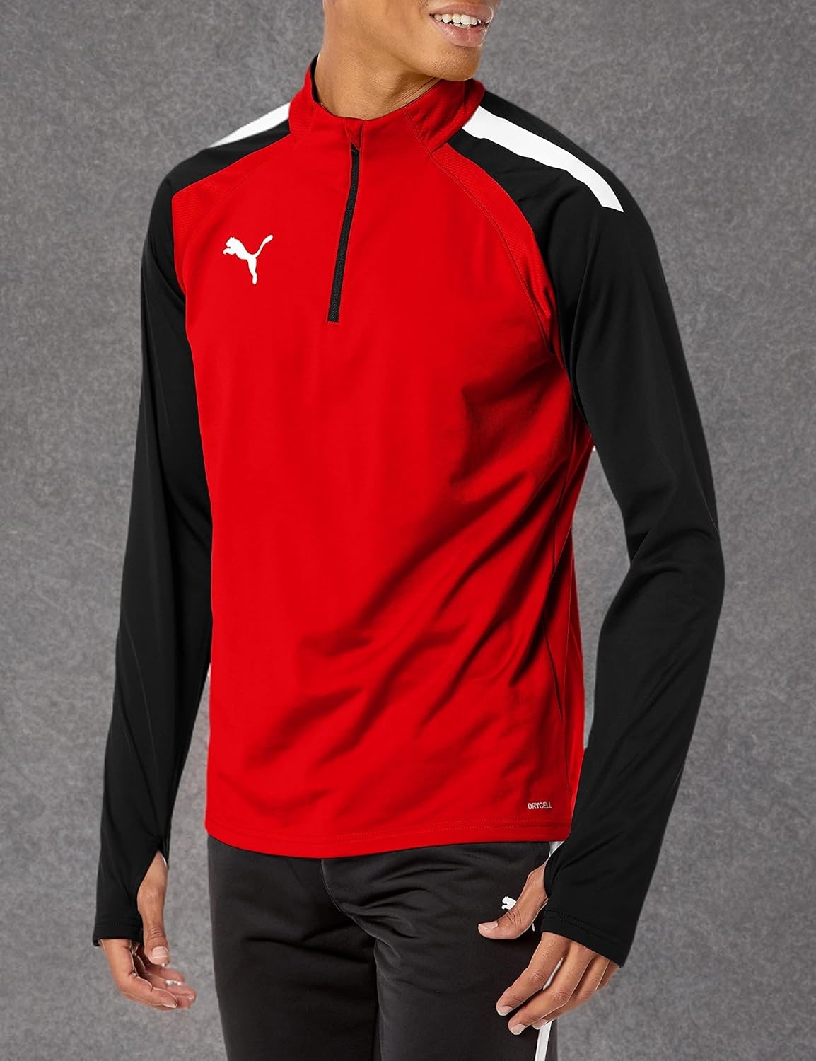 image:imagePuma Mens Teamliga 14 Zip TopRedBlack