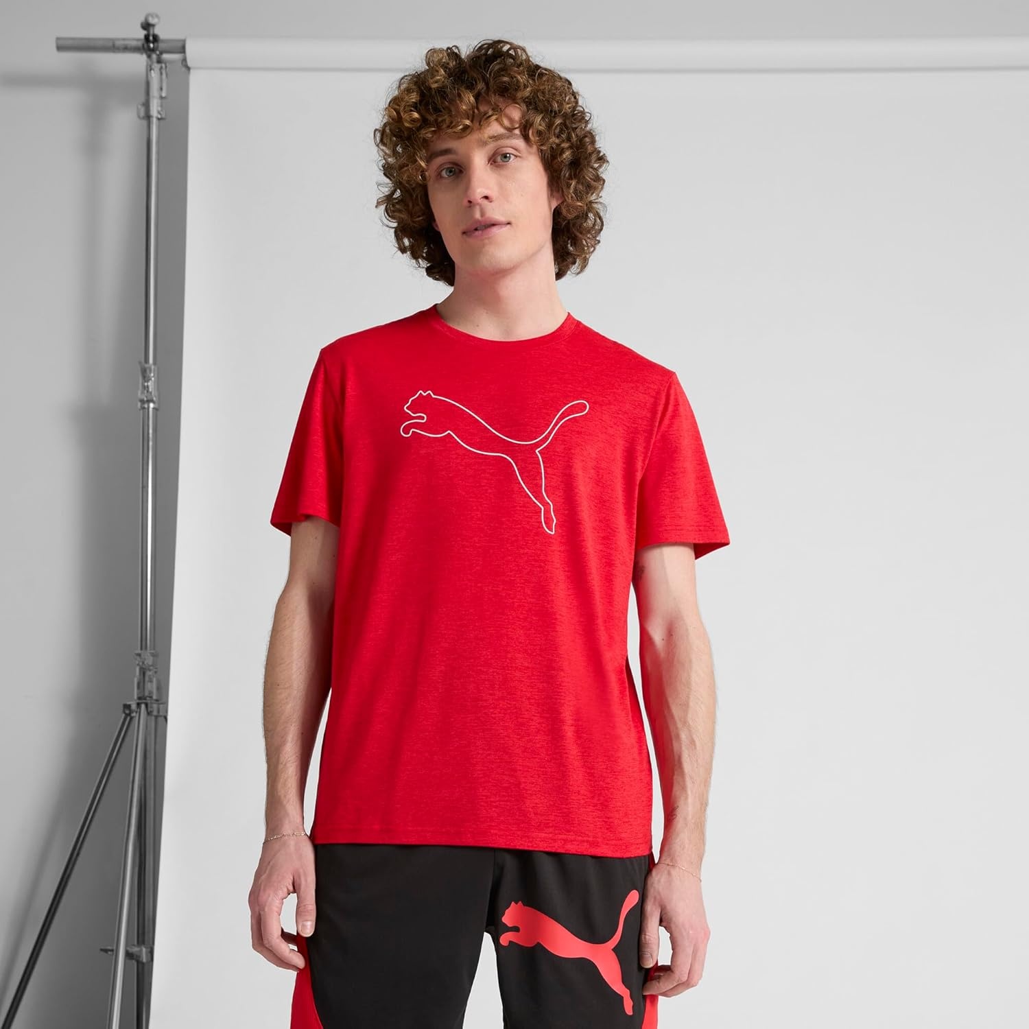 image:imagePuma Mens Train All Day Essentials TShirtFor All Time Red Heather Ss25