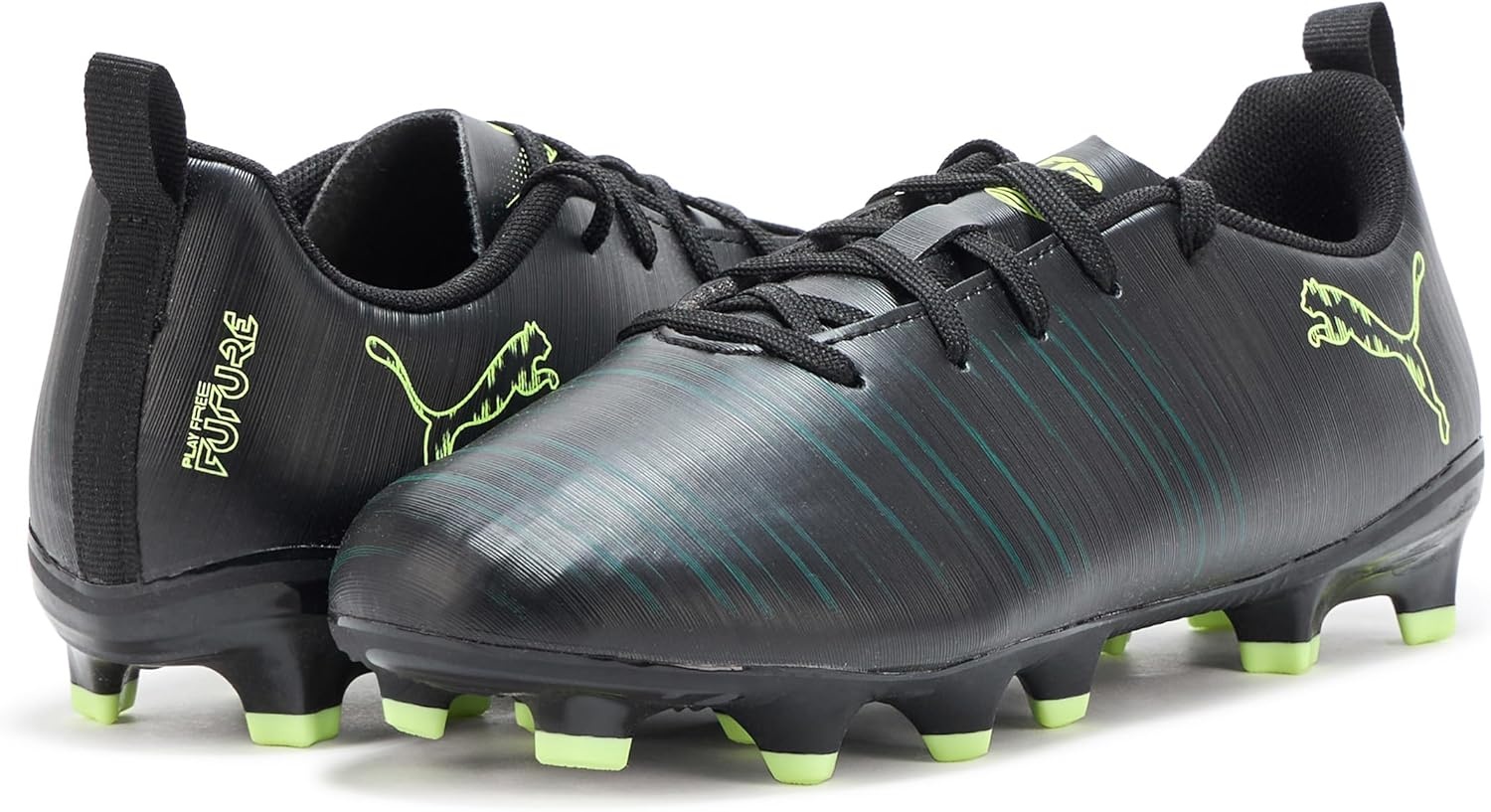 image:imagePuma UnisexChild Future Play Firm Artificial Ground Soccer CleatsBlackfizzy Lightgreen Terrain Ah25