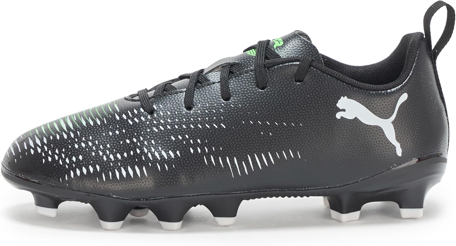 image:imagePuma UnisexChild Future Play Firm Artificial Ground Soccer CleatsPuma Blackcool Light Grayfluo Green