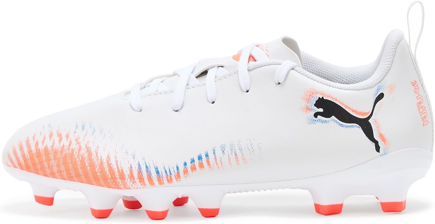 image:imagePuma UnisexChild Future Play Firm Artificial Ground Soccer CleatsWhiteblackglowing Red Ah25