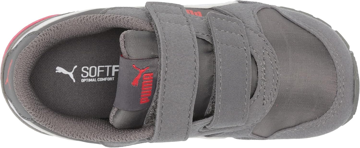 image:imagePuma UnisexChild St Runner Hook and LoopCastlerockpuma Whitepoppy Red
