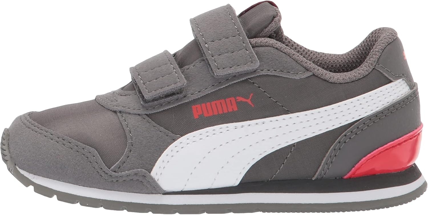 image:imagePuma UnisexChild St Runner Hook and LoopCastlerockpuma Whitepoppy Red