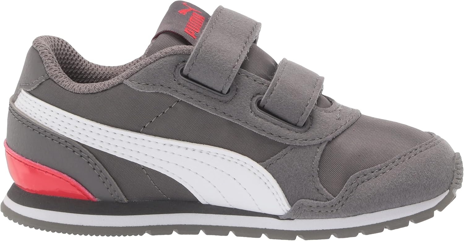 image:imagePuma UnisexChild St Runner Hook and LoopCastlerockpuma Whitepoppy Red
