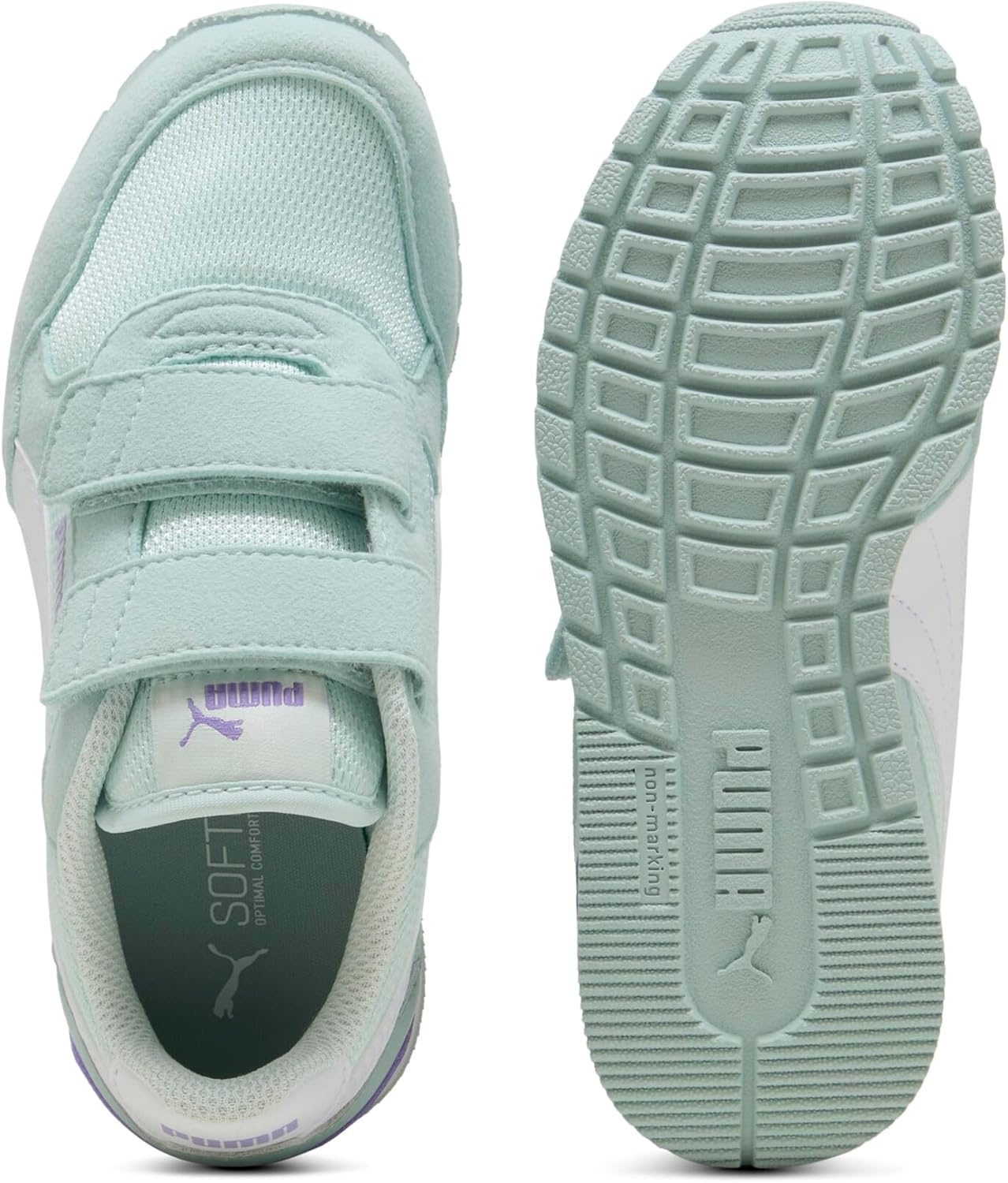 image:imagePuma UnisexChild St Runner Hook and LoopPeaceful Bluepuma Whitemodern Mintlavender Alert