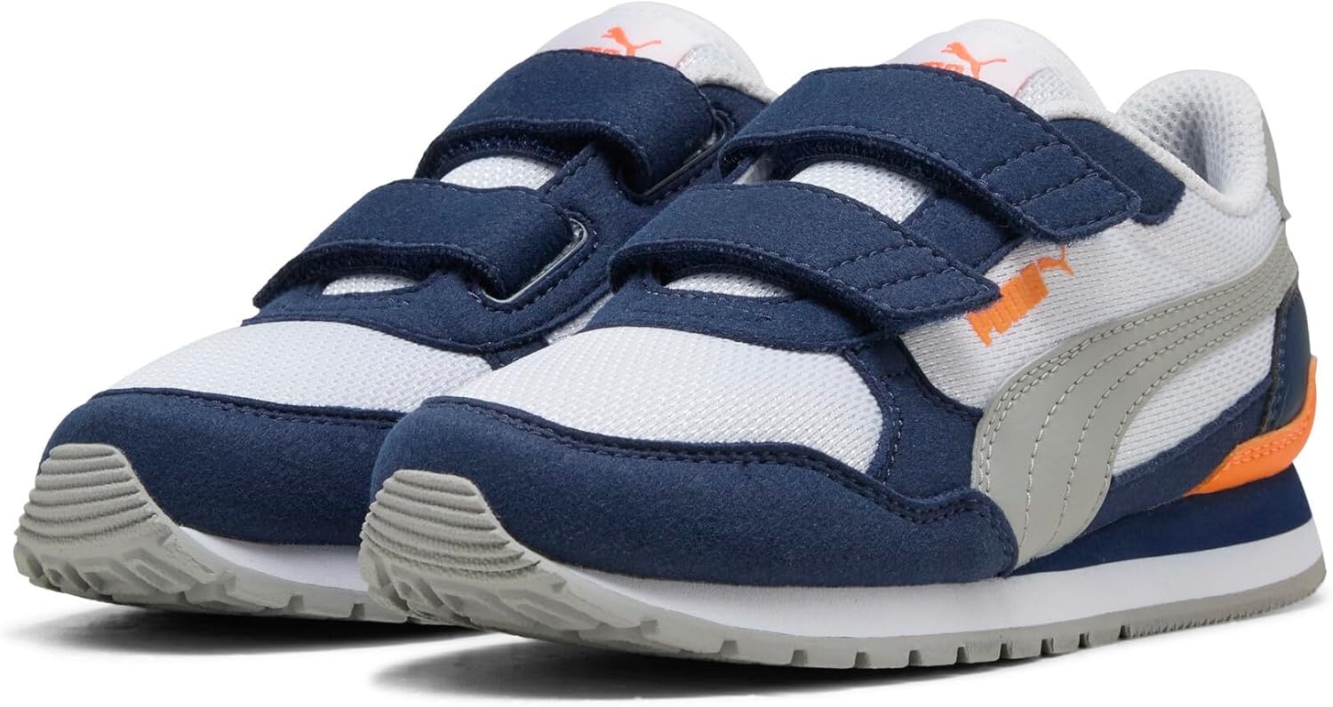 image:imagePuma UnisexChild St Runner Hook and LoopPuma Whitegray Echopersian Blueorange Glo