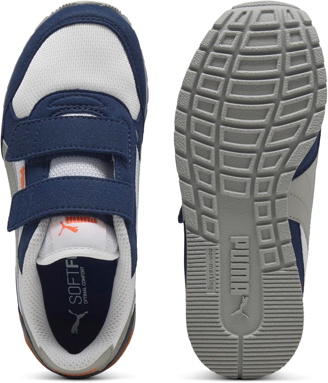 image:imagePuma UnisexChild St Runner Hook and LoopPuma Whitegray Echopersian Blueorange Glo