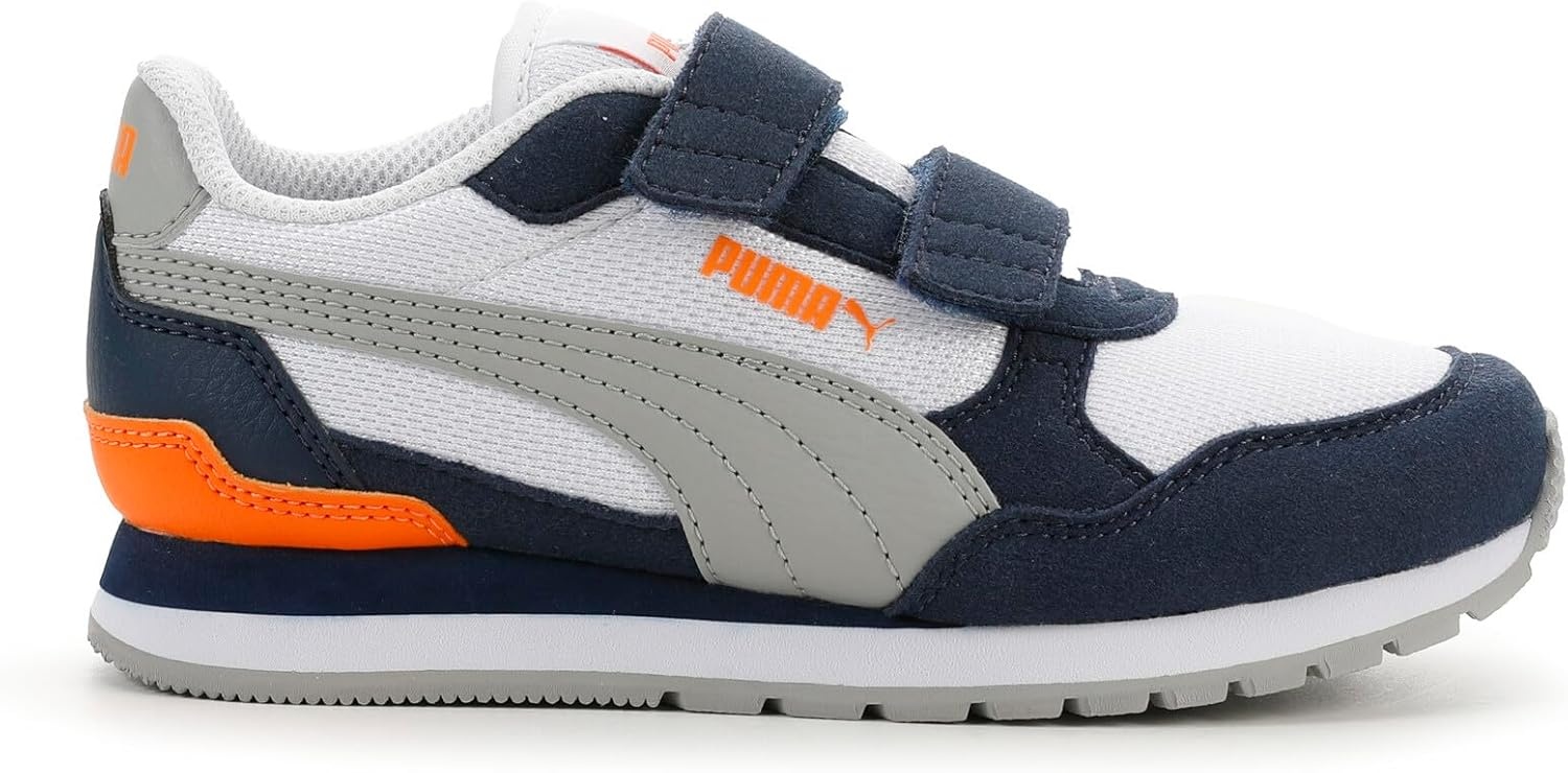 image:imagePuma UnisexChild St Runner Hook and LoopPuma Whitegray Echopersian Blueorange Glo
