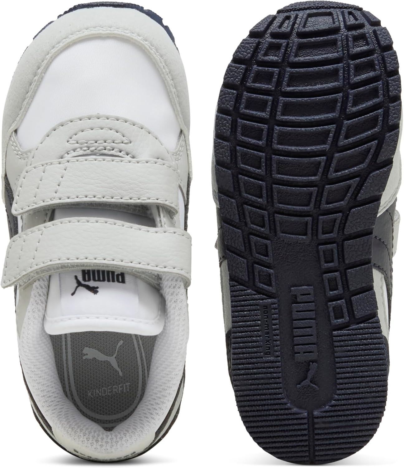 image:imagePuma UnisexChild St Runner Hook and LoopPuma Whitenew Navycool Light Gray