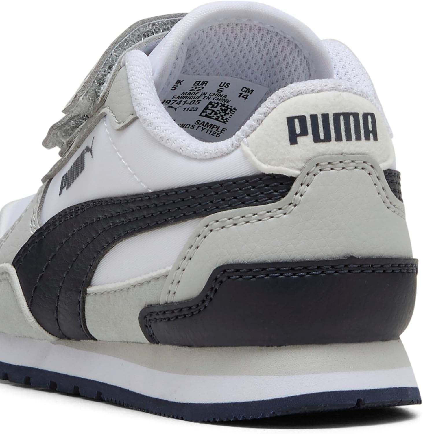image:imagePuma UnisexChild St Runner Hook and LoopPuma Whitenew Navycool Light Gray