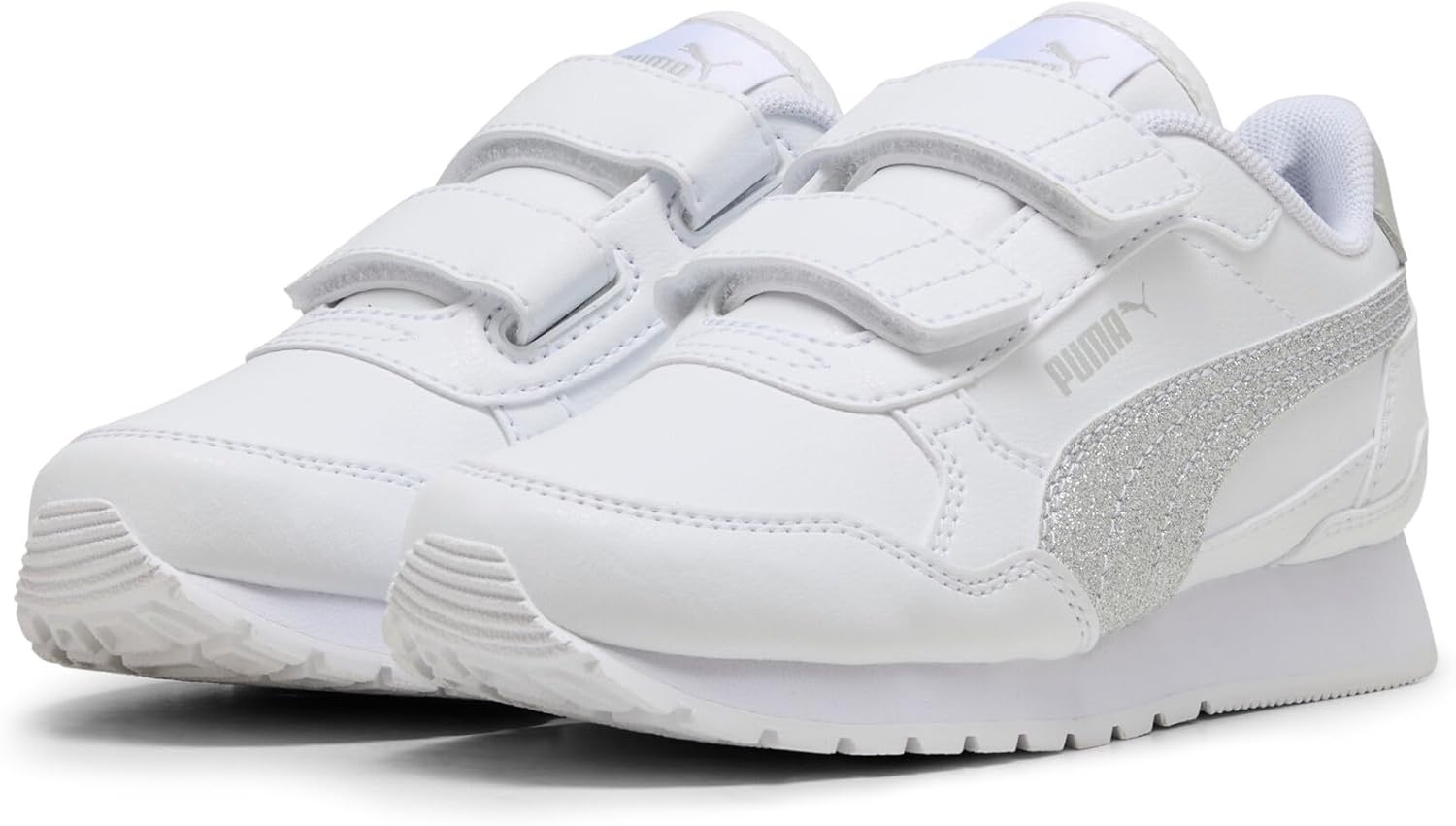 image:imagePuma UnisexChild St Runner Hook and LoopPuma Whitepuma Silvercool Light Gray