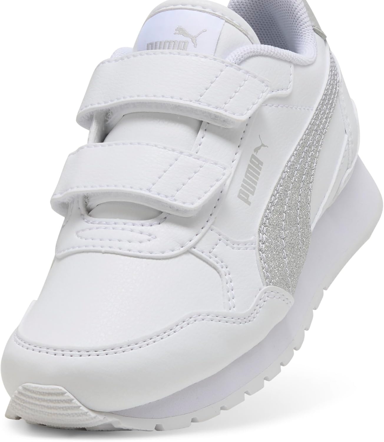 image:imagePuma UnisexChild St Runner Hook and LoopPuma Whitepuma Silvercool Light Gray