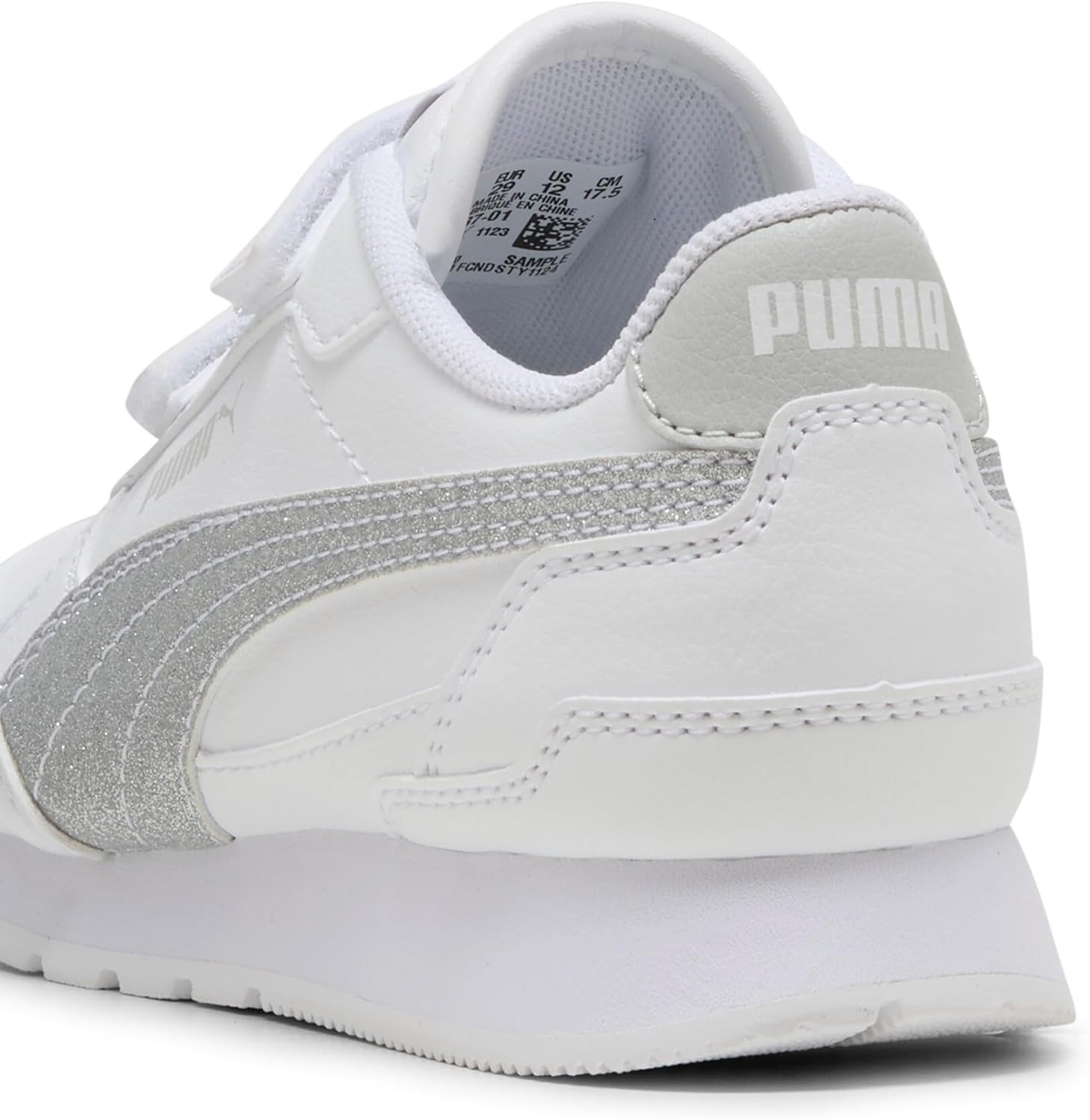 image:imagePuma UnisexChild St Runner Hook and LoopPuma Whitepuma Silvercool Light Gray