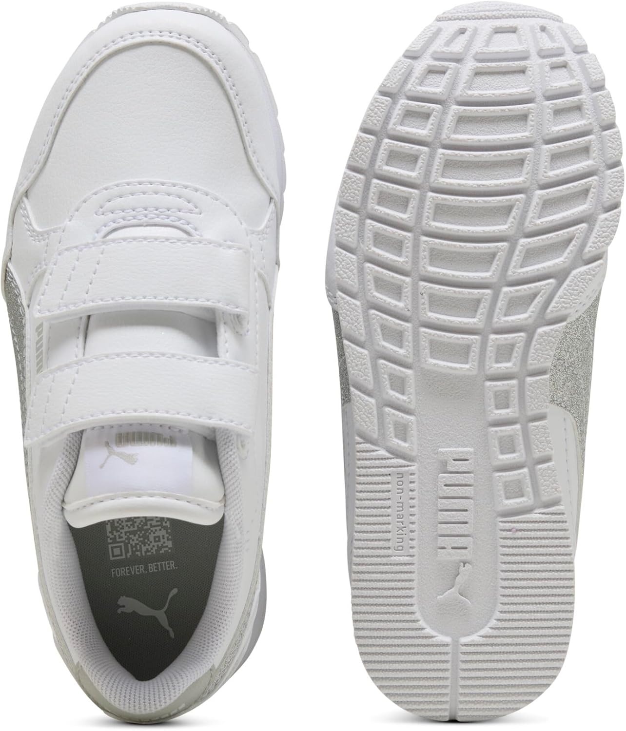 image:imagePuma UnisexChild St Runner Hook and LoopPuma Whitepuma Silvercool Light Gray