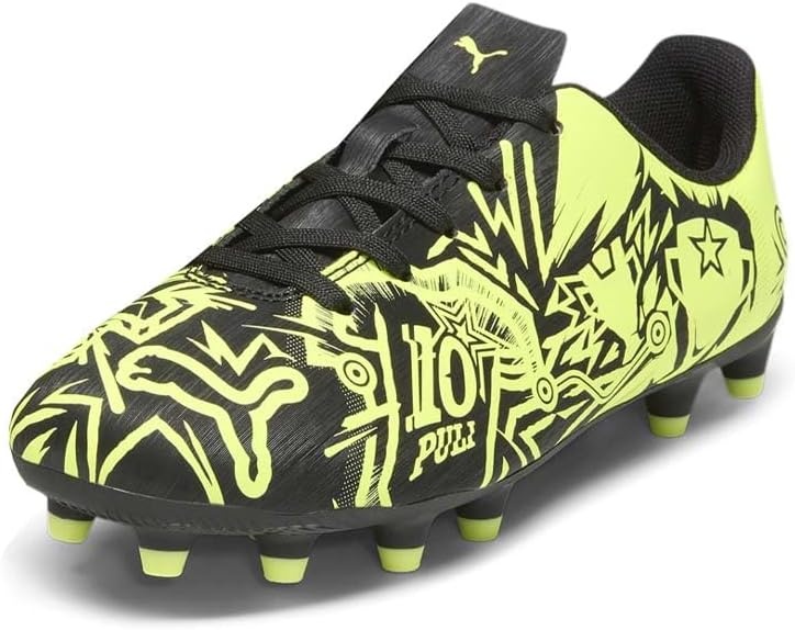 image:imagePuma UnisexChild Tacto Christian Pulisic Firm Artificial Ground Soccer CleatsBlackelectric Lime
