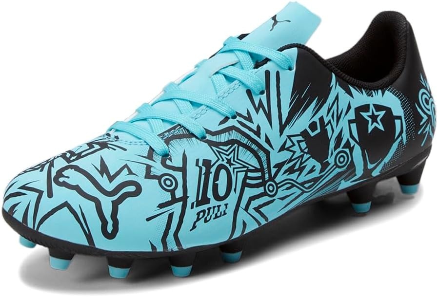 image:imagePuma UnisexChild Tacto Christian Pulisic Firm Artificial Ground Soccer CleatsHero BluePuma Black