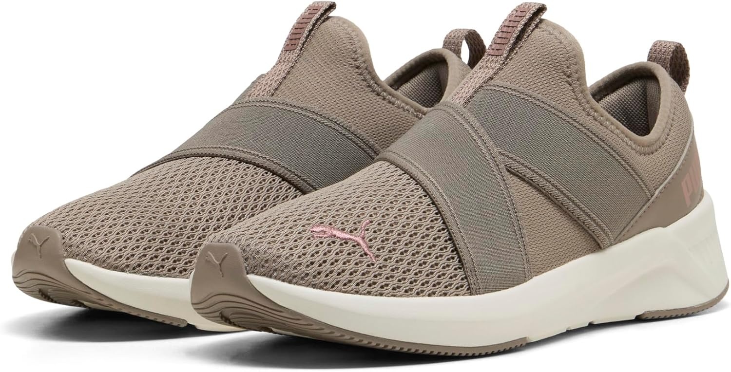 image:imagePuma Womens Softride Harli Slip on Training ShoesMouse Graywarm Whiterose Gold