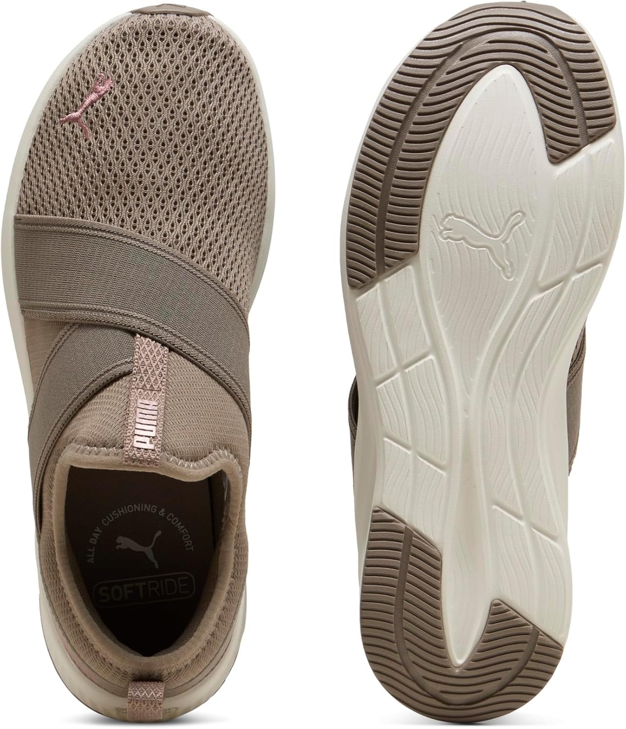 image:imagePuma Womens Softride Harli Slip on Training ShoesMouse Graywarm Whiterose Gold