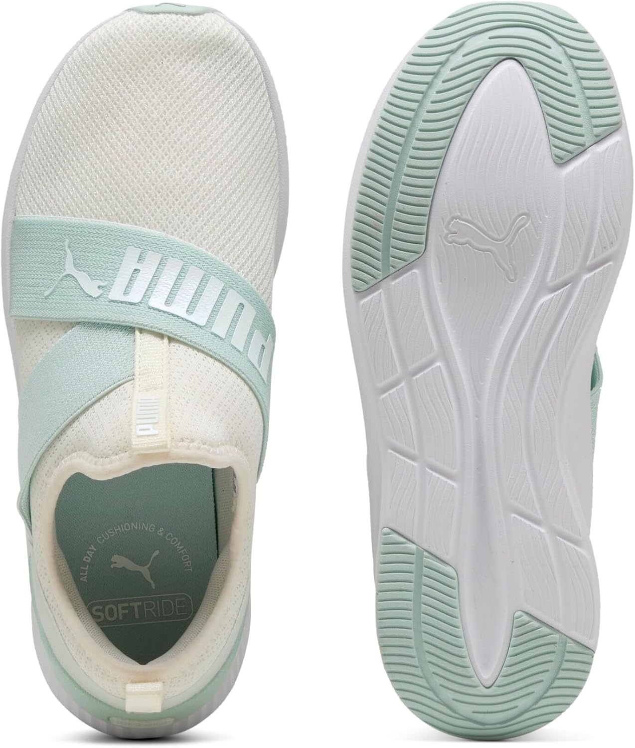 image:imagePuma Womens Softride Harli Slip on Training ShoesWarm Whitepeaceful Blue